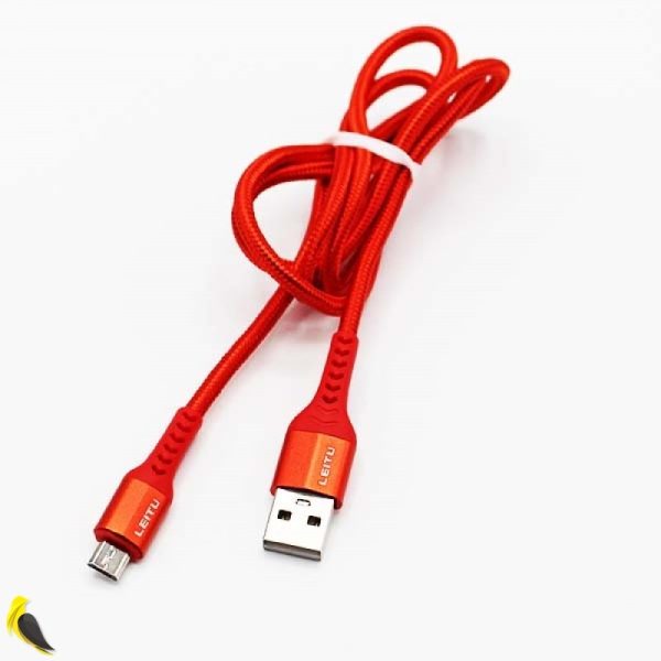 کابل تبدیل USB به MicroUsb لیتو رنگ قرمز | آهیل مارکت